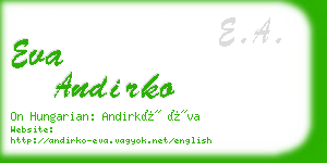 eva andirko business card